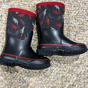 Bogs snow boots toddler size 10 - black/red dino